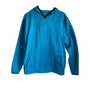 Xersion Fleece Hoodie Men's Size M Pullover Quick-Dri Blue Athleisure Workout